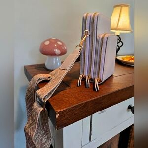 Vegan Faux Leather Crossbody Wallet Bag